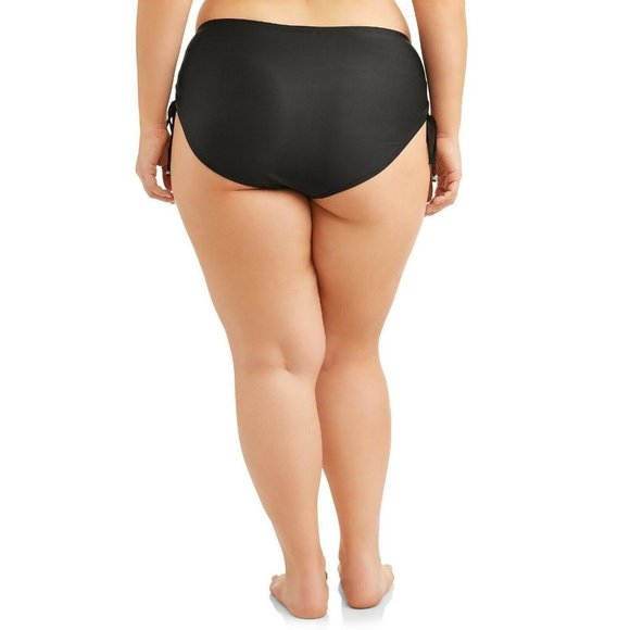 Time and Tru Womens Plus Black Core Ruched Brief - Picture 8 of 12